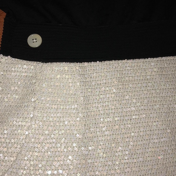 Luxurious Black and White Handmade Sequin Dress - Picture 2 of 4